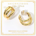 GOLD TRIPLE HOOP  EARRINGS