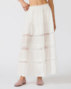 ELISSE MAXI SKIRT ANTIQUE WHITE