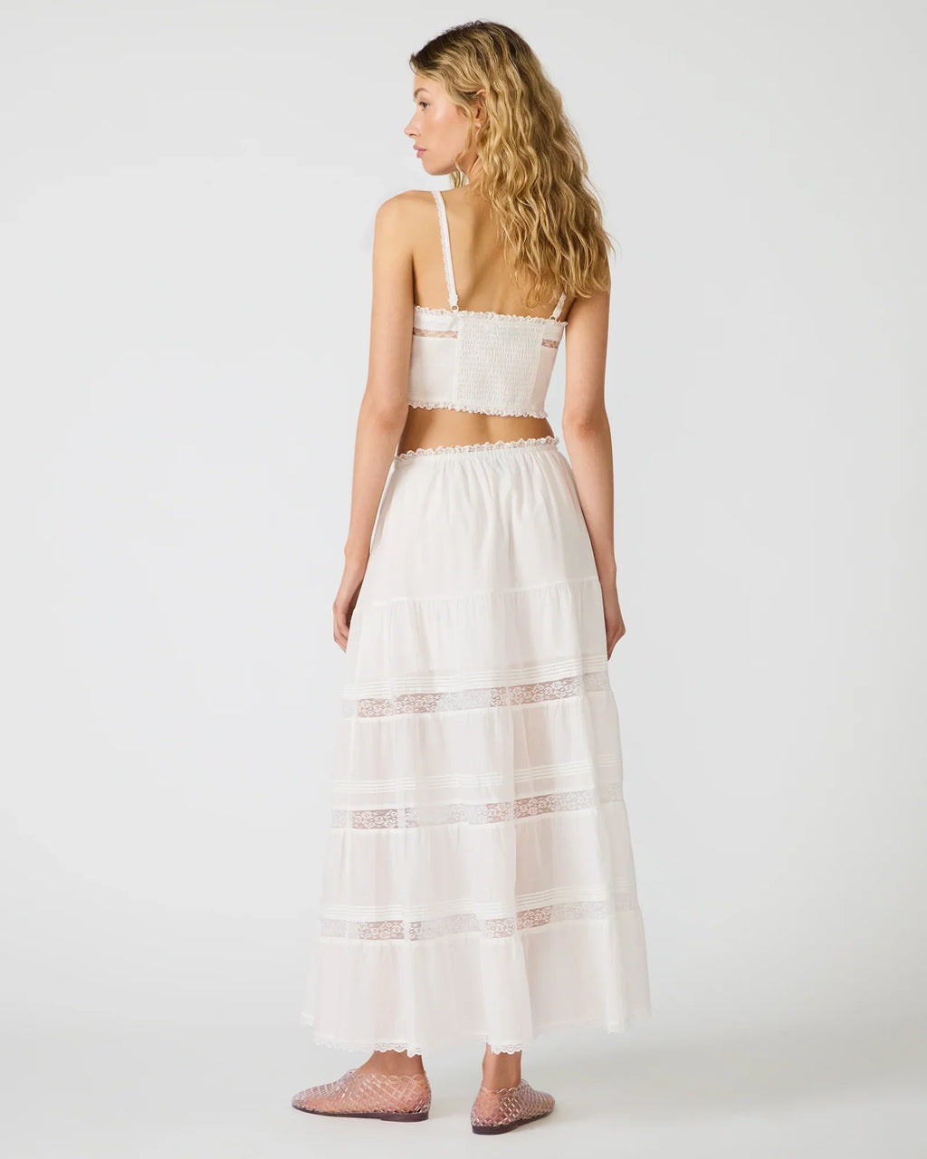 ELISSE MAXI SKIRT ANTIQUE WHITE