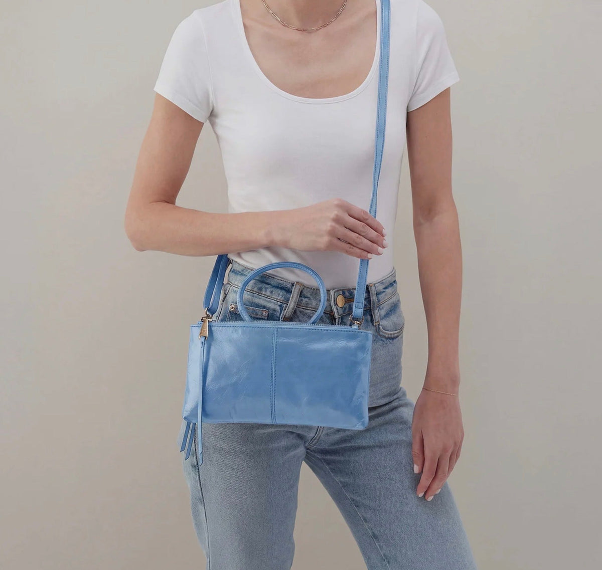SABLE CROSSBODY IN FADED DENIM