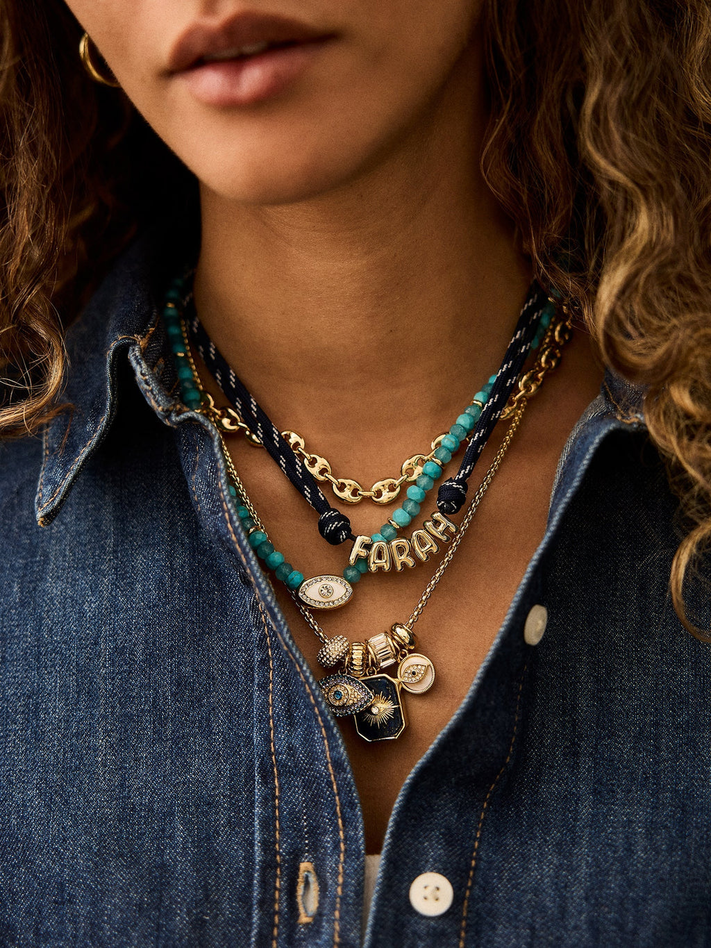 EVIL EYE CHARM NECKLACE