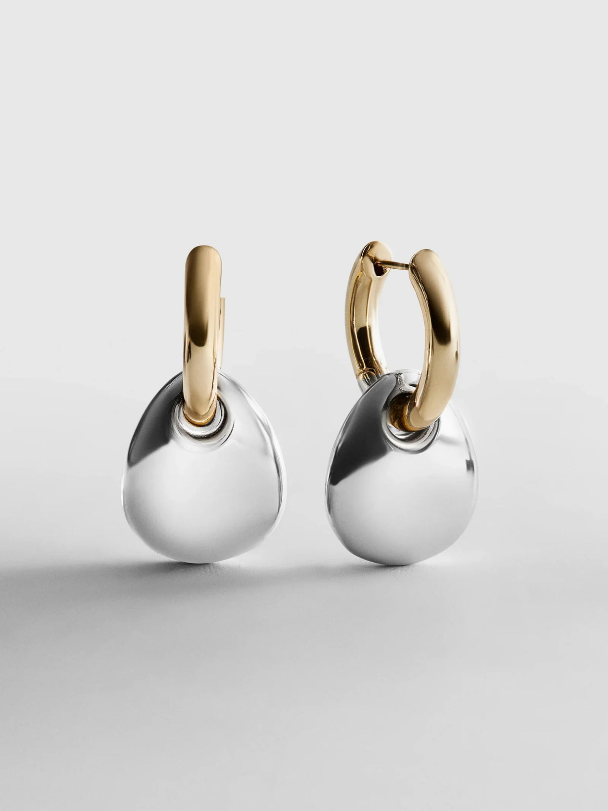 MILA DROP EARRINGS TWO TONE