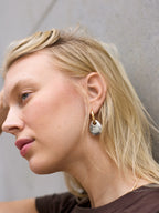 MILA DROP EARRINGS TWO TONE