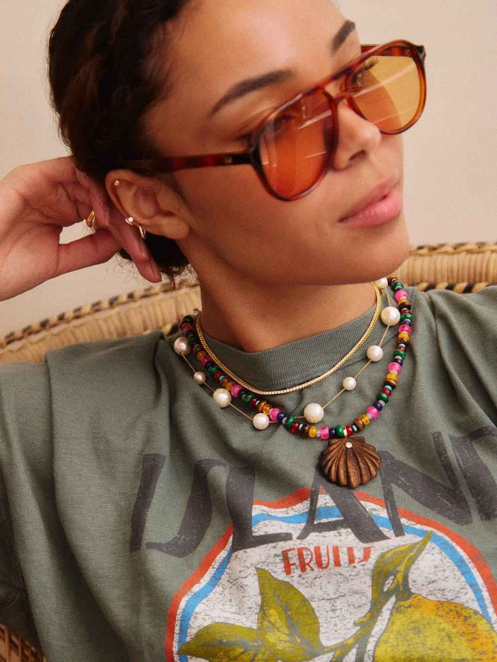 SUN DRIFT SEASHELL PENDANT NECKLACE