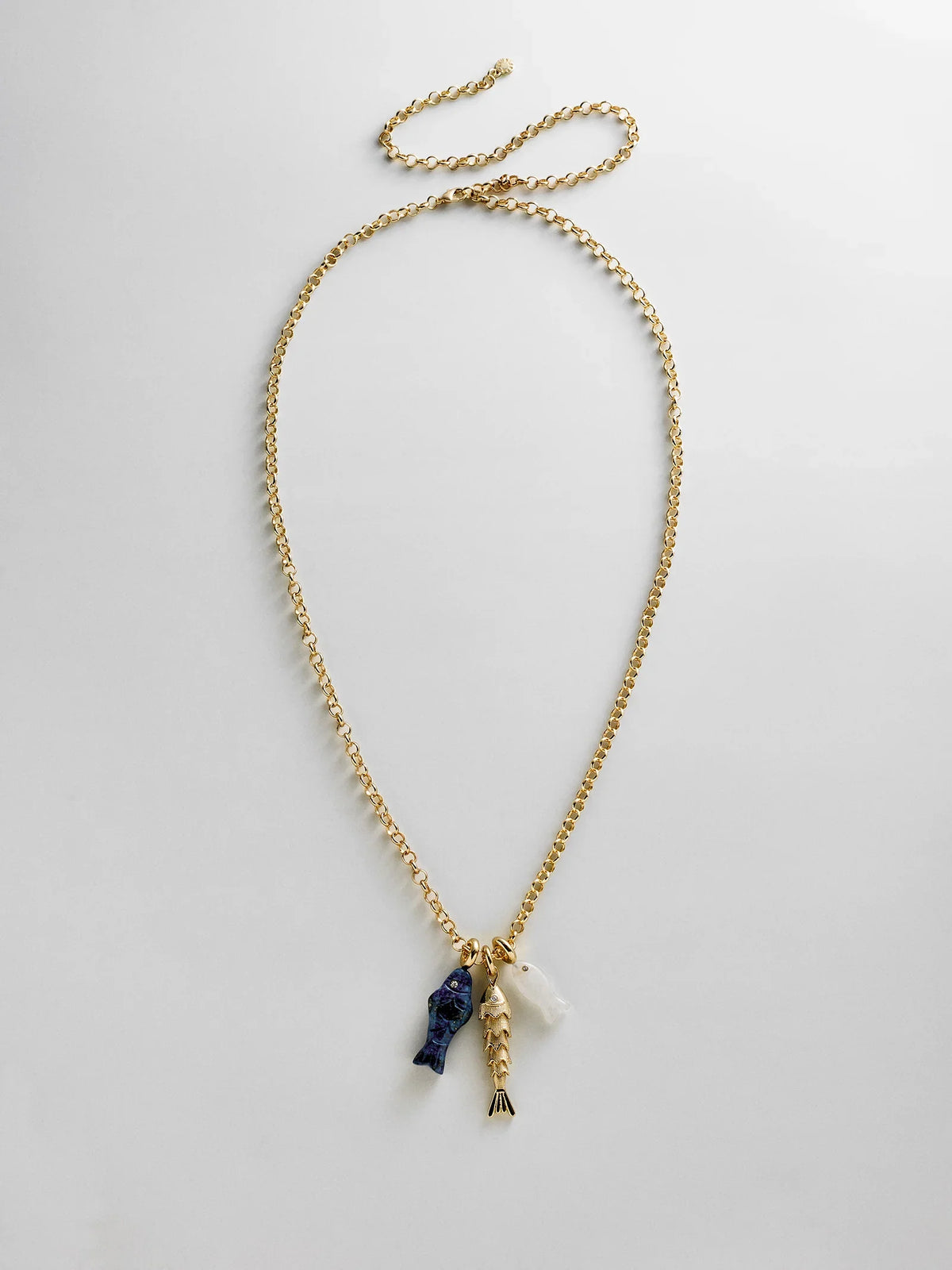 LUCKY CATCH FISH CHARM NECKLACE
