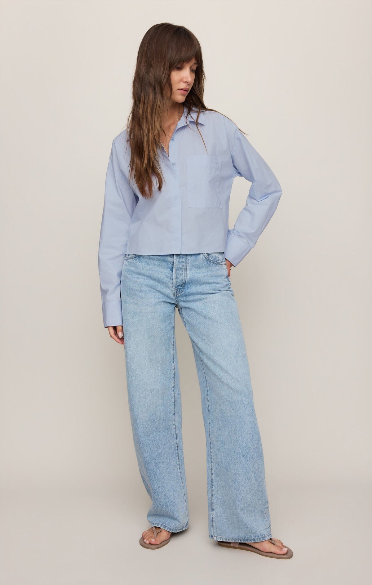 FAVORITE BUTTON-UP HAMPTONS BLUE