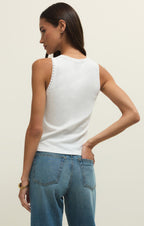 CLARKE RIB TANK WHITE