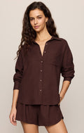 ALFIE BUTTON-UP SHIRT CHOC CHERRY