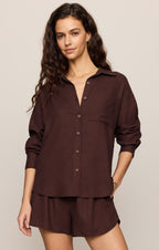 ALFIE BUTTON-UP SHIRT CHOC CHERRY