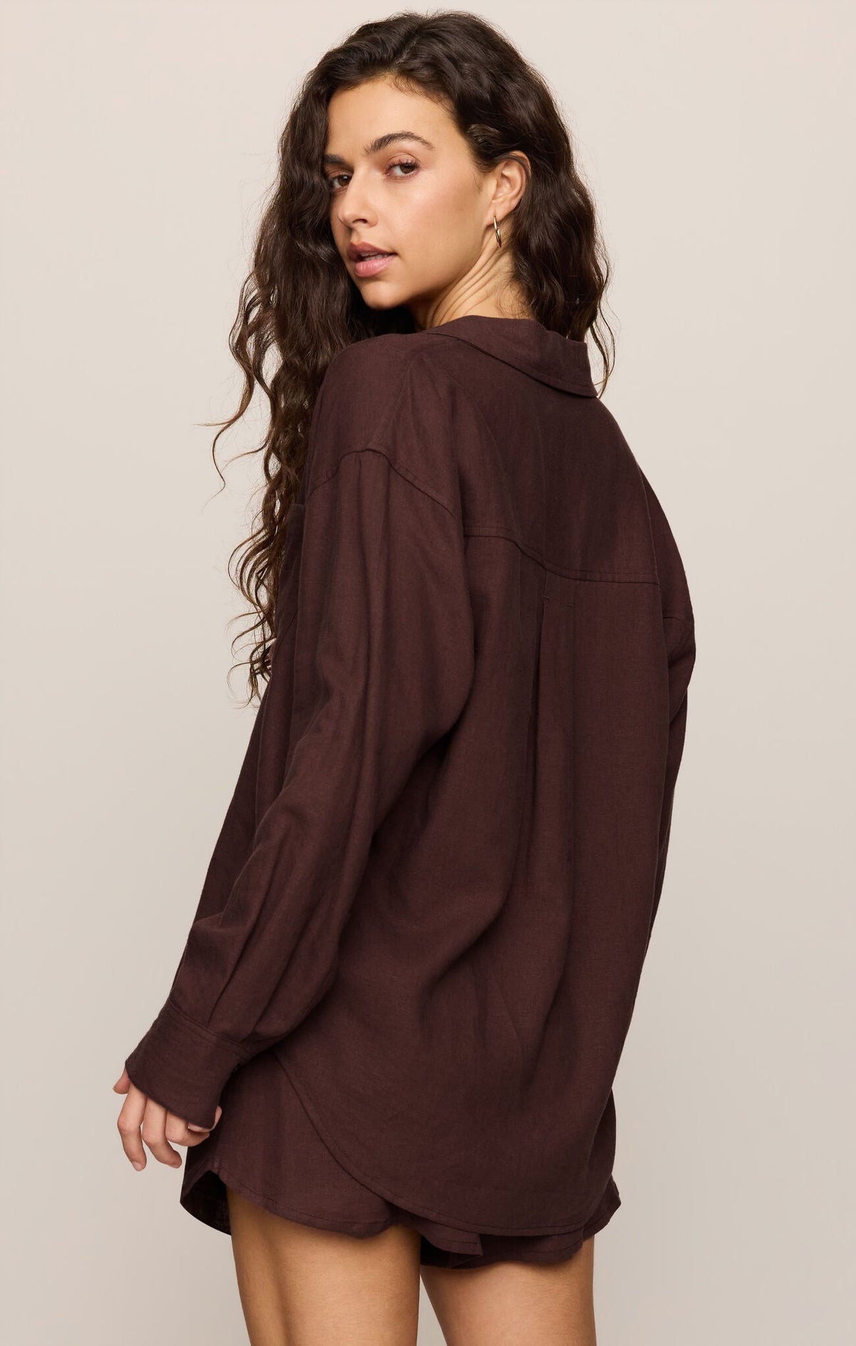 ALFIE BUTTON-UP SHIRT CHOC CHERRY