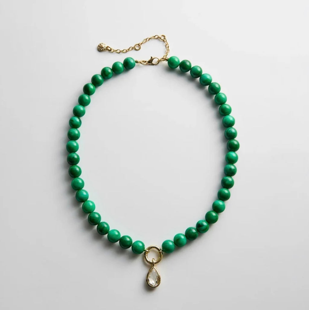 JANETTE BEADED RING NECKLACE