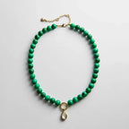 JANETTE BEADED RING NECKLACE