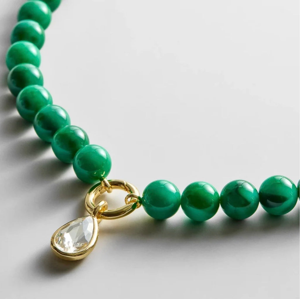 JANETTE BEADED RING NECKLACE