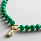 JANETTE BEADED RING NECKLACE